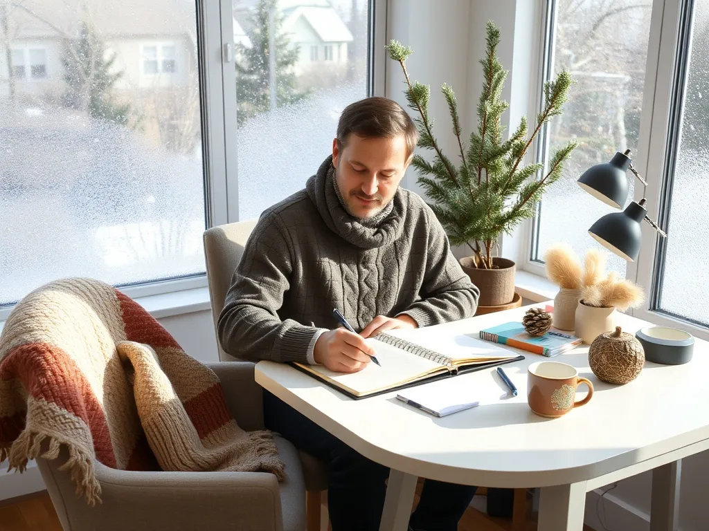 Aamu talvella rauhallisessa ympäristössä